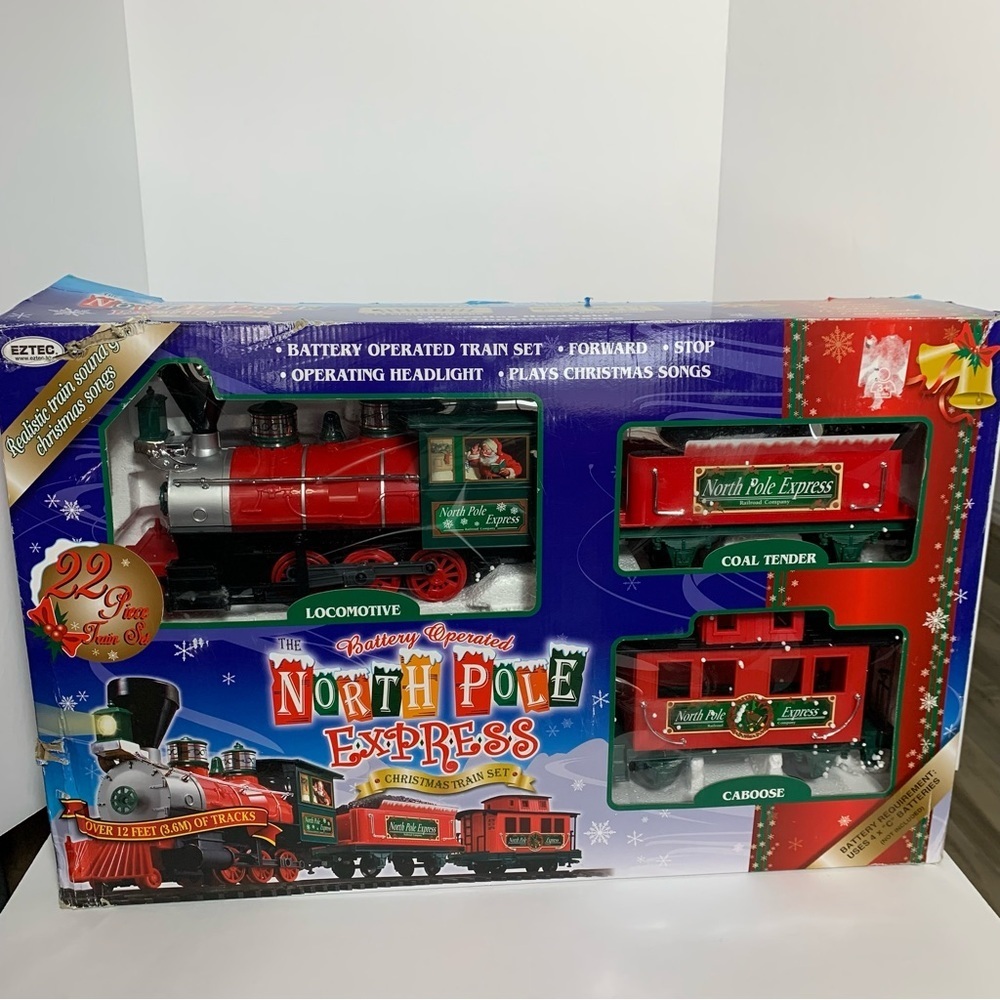 NORTH POLE EXPRESS BATTERY OPERATED TRAIN SET